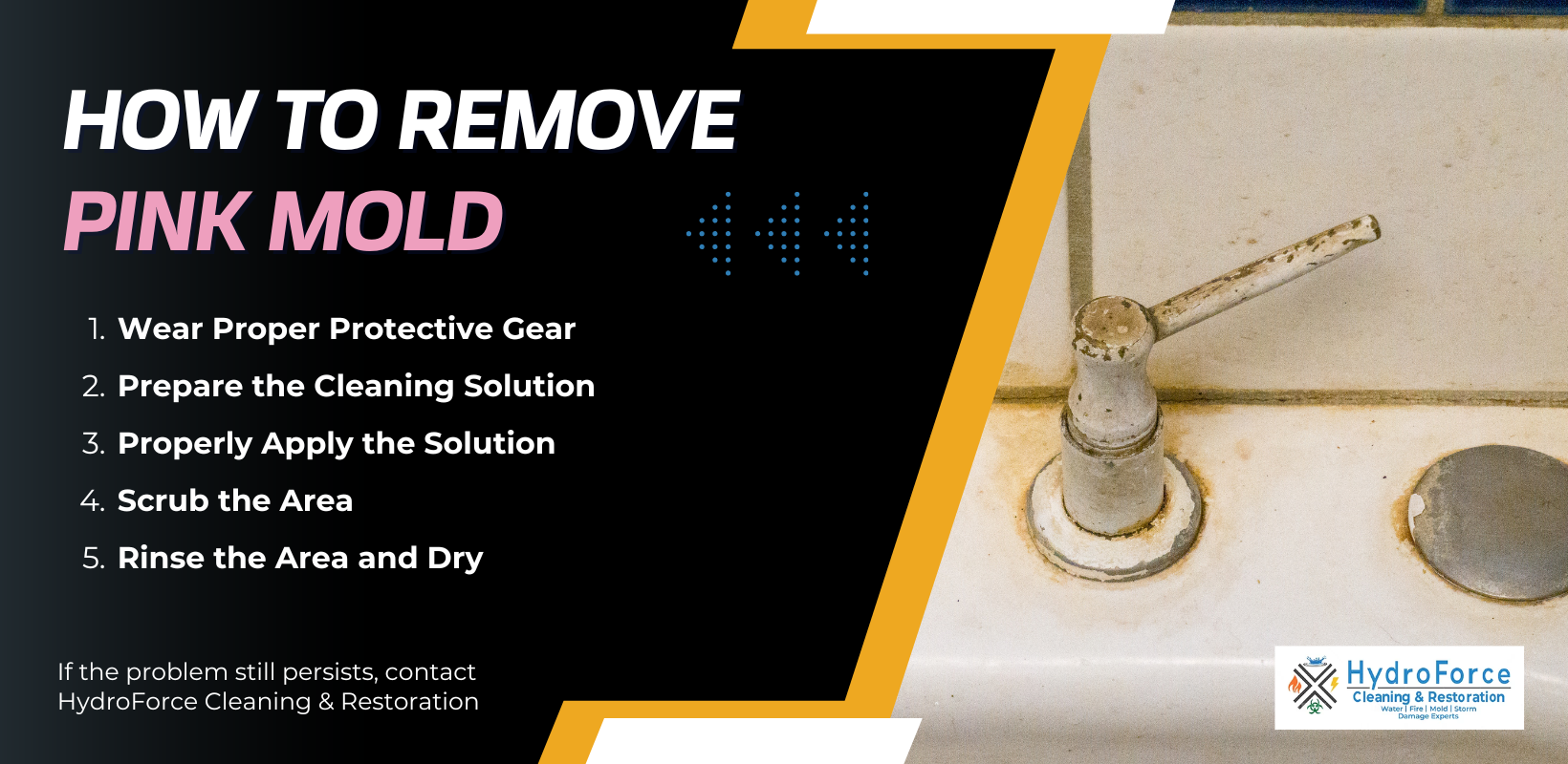 How to Remove Pink Mold - HydroForce Cleaning & Restoration