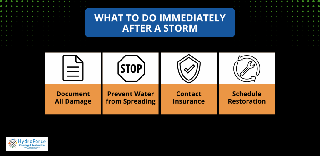 What to Do Immediately After a Storm - HydroForce Cleaning and Restoration