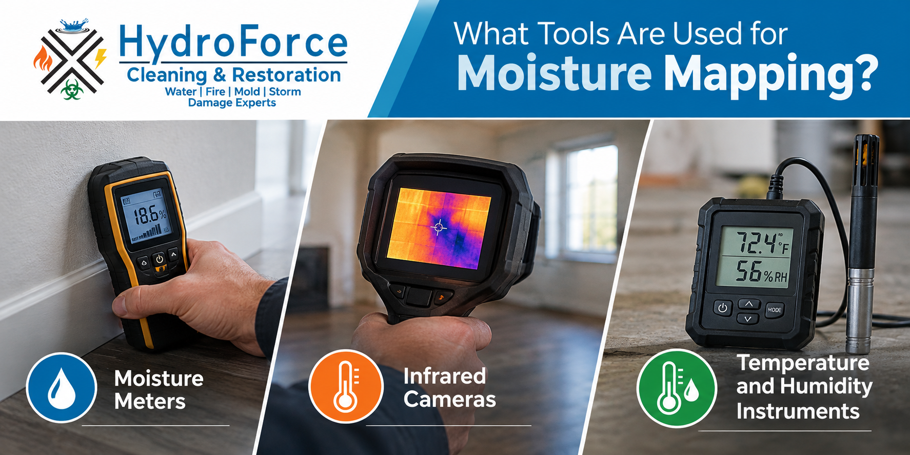 Moisture Mapping Tools for Water Damage - HydroForce Cleaning and Restoration