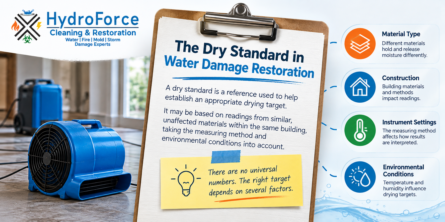 What Is the Dry Standard in Water Damage Restoration - HydroForce Cleaning and Restoration